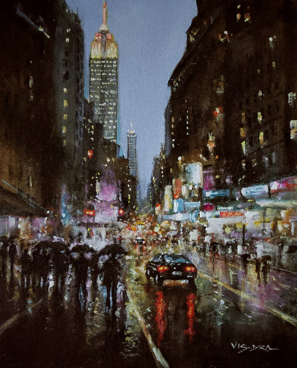New York City in rainy night5 by Vishalandra Dakur