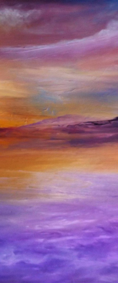 Eventide - finger-painted acrylics by Lisa Price