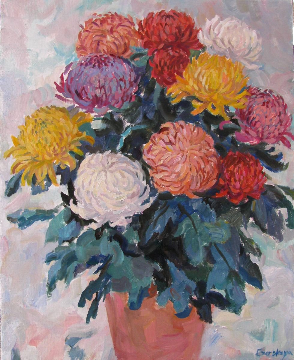 Chrysanthemums by Nina Ezerskaya