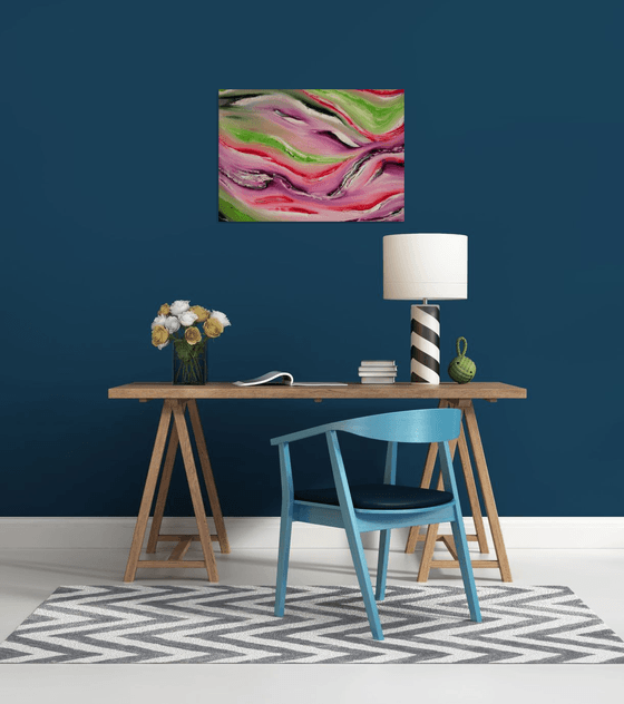 Magician - 70x50 cm,  Original abstract painting, oil on canvas