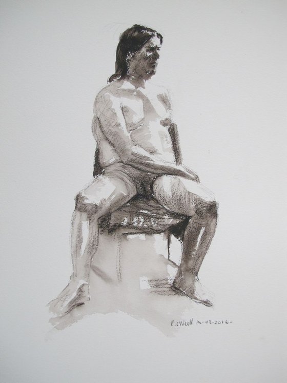 Seated nude