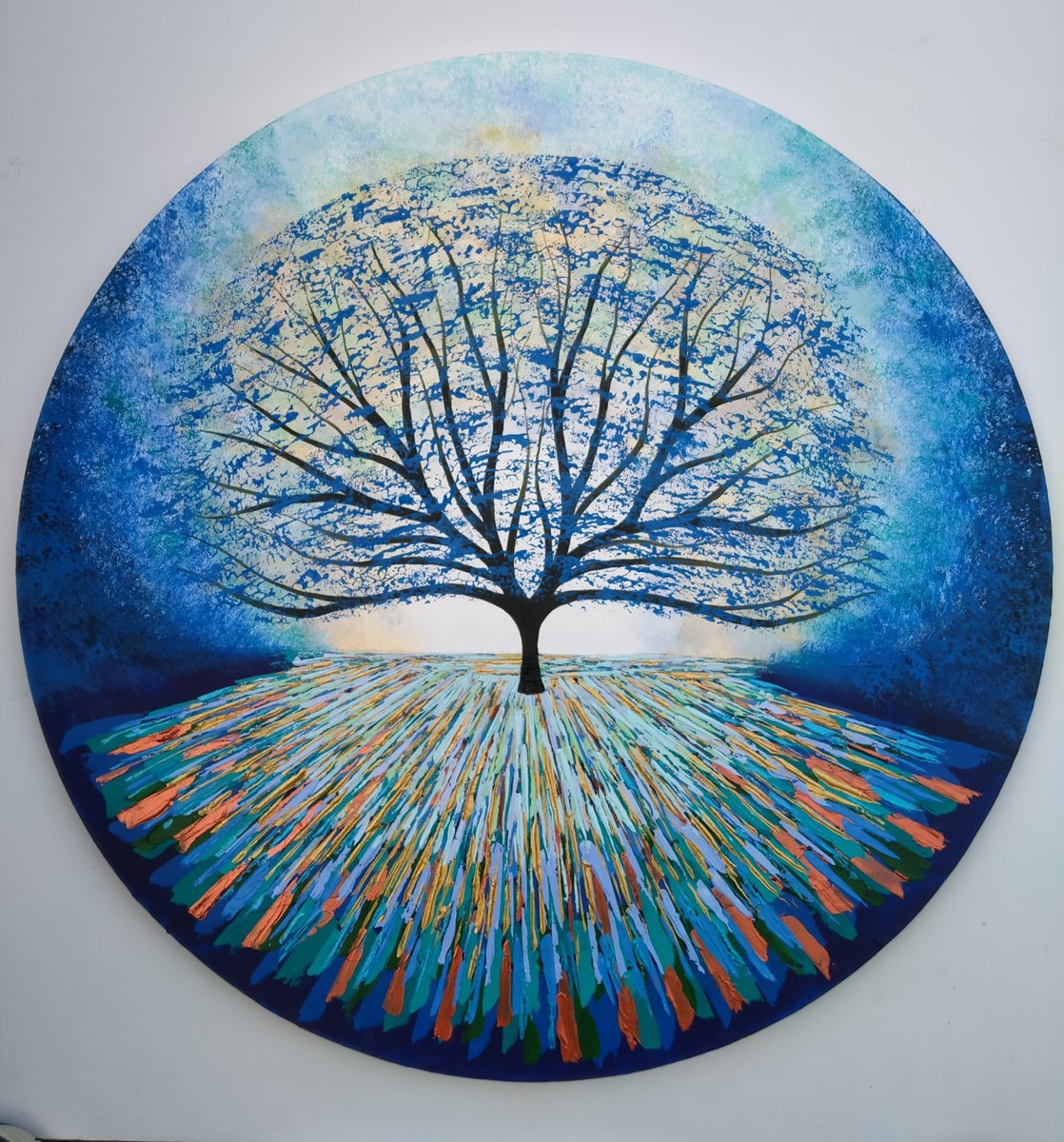  Tree Singing To The Sky By Amanda Horvath, 24 X 24, Artwork For Sale On Artfinder