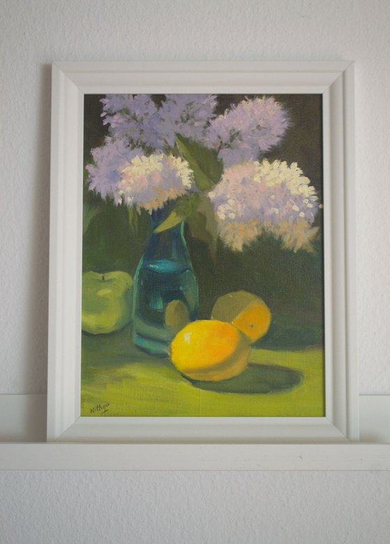 White Lilacs under the Sun - Still Life Painting