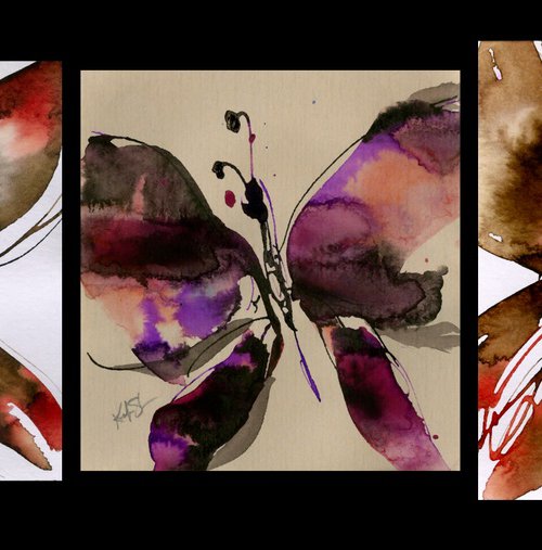 Butterfly Joy 2020 Collection 4 - 3 Paintings by Kathy Morton Stanion by Kathy Morton Stanion