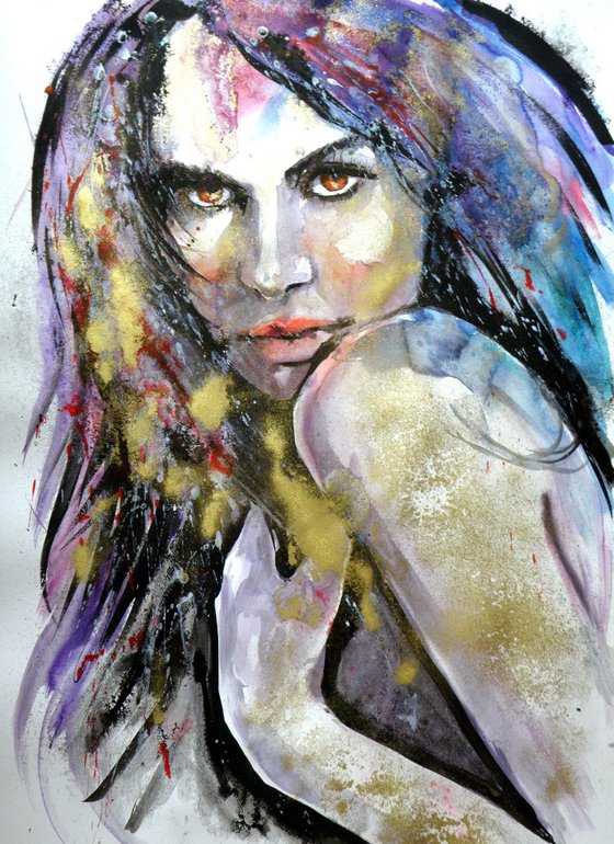 Girl in gold