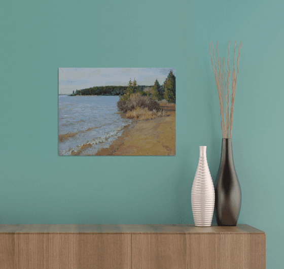 Waves Of The Spring River - spring landscape painting