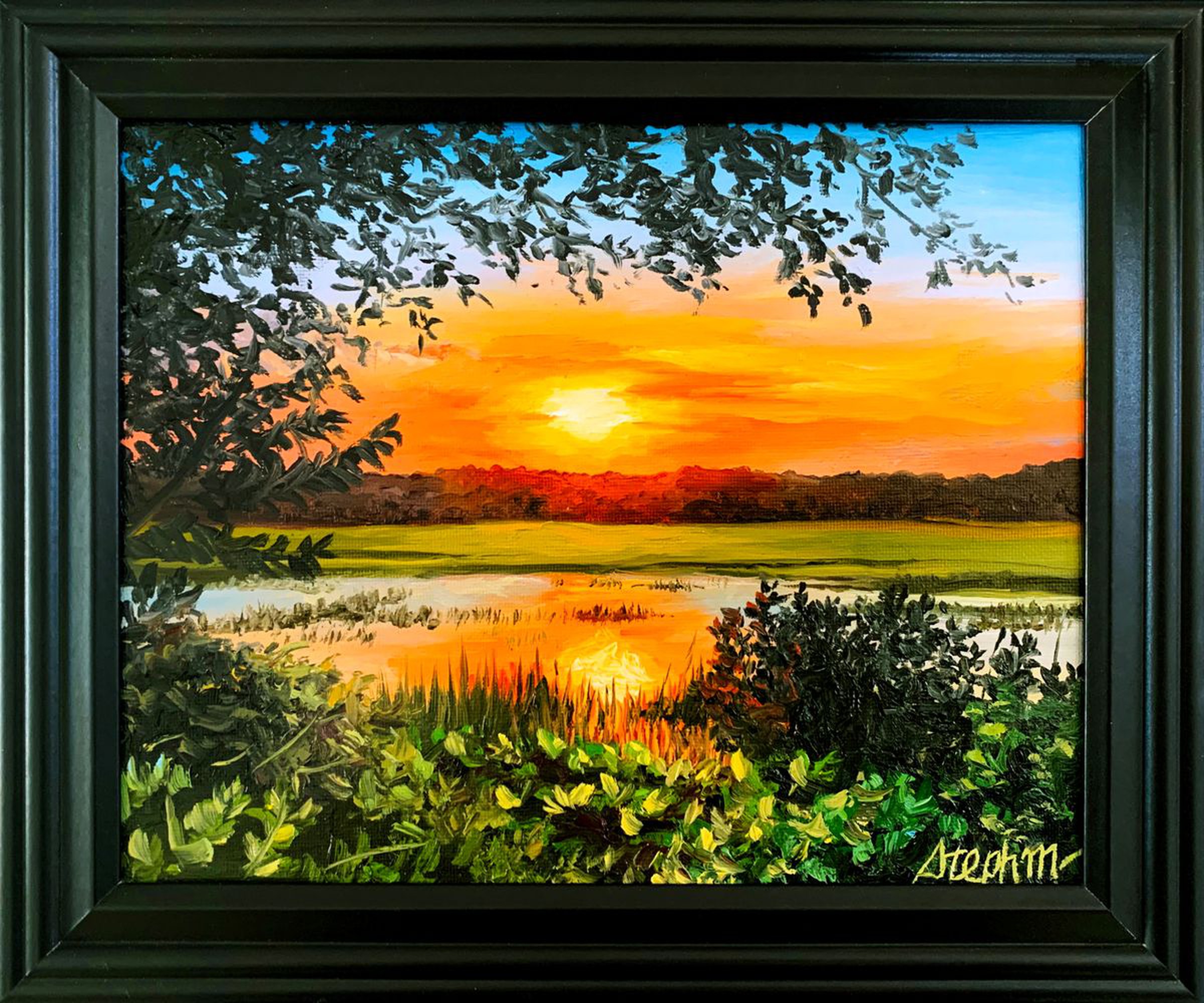 Hilton Head Sunset Oil Painting By Steph Moraca Artfinder