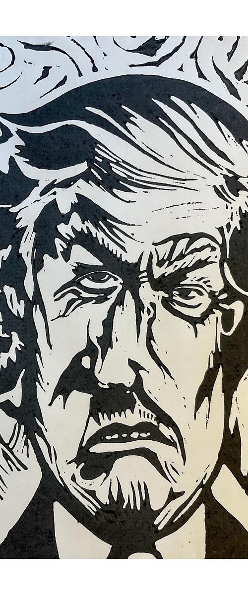 Linoprint Trump*eltier by Reimaennchen - Christian Reimann