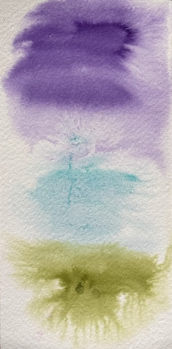 Abstract Yellow Purple Clouds