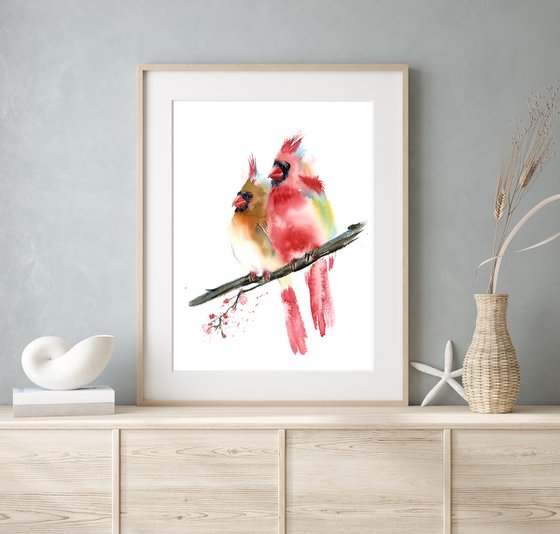 Pair of Cardinals on a branch