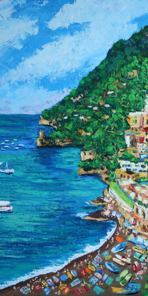 Positano. Italy / ORIGINAL OIL PAINTING by Salana Art / Svetlana Samovarova