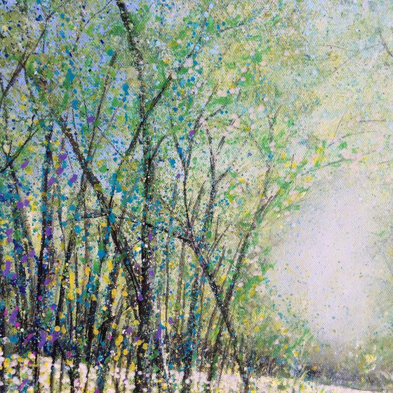 Bluebells at Elnup Wood 70 x70 cm