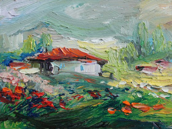 Landscape, Framed oil painting