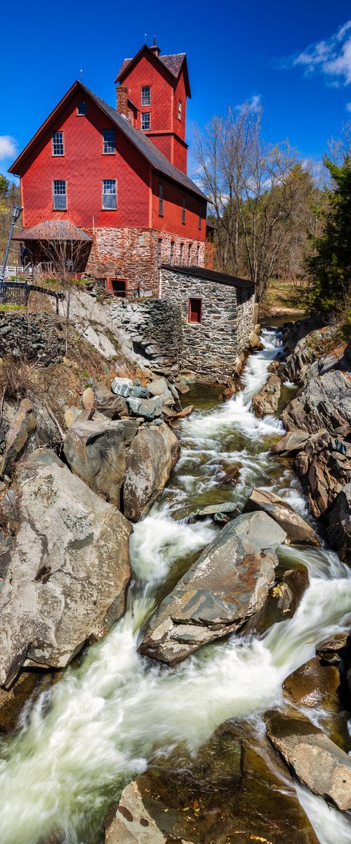 The Old Red Mill, Jericho, Vermont, 29 x 43 by Francois de Melogue