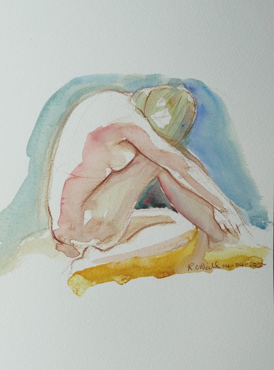 Seated female nude