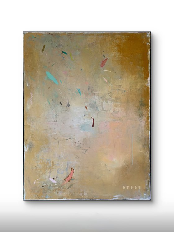 Golden Silence 36x48 inches Abstract Painting