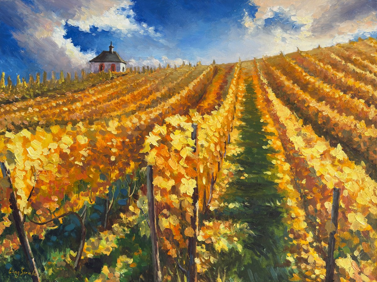 Ling Strube | Original Oil Painting | Autumn Glory, Germany Autumn Landscape | 80 X 60Cm | Artwork For Sale On Artfinder