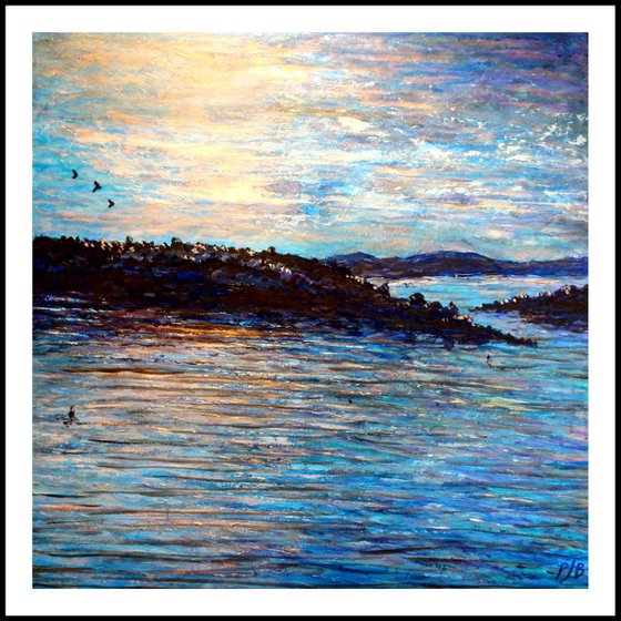 Tarbert morning I ( Large 30" x30" -76cm x 76cm)