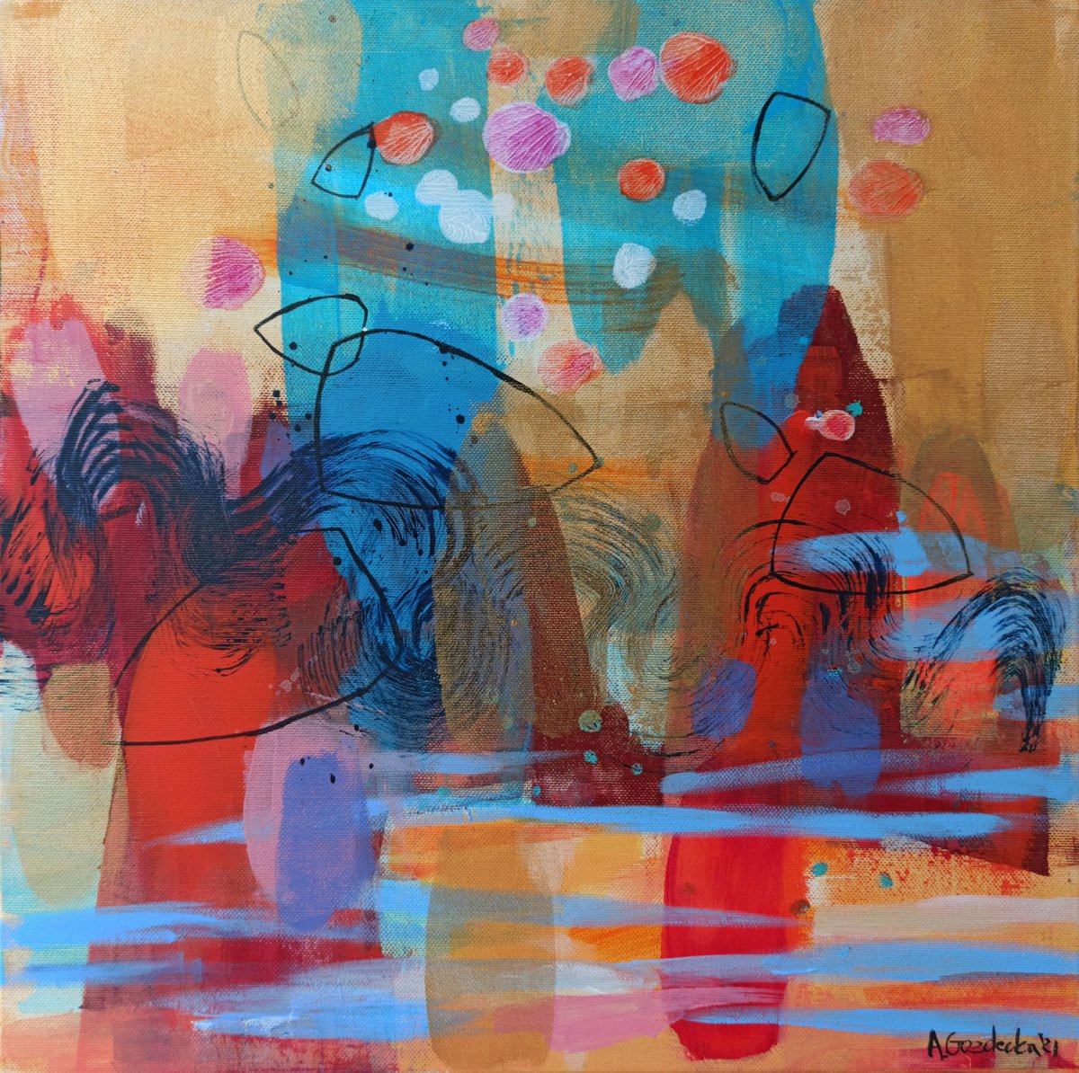 Blue wave by Anna Masiul-Gozdecka