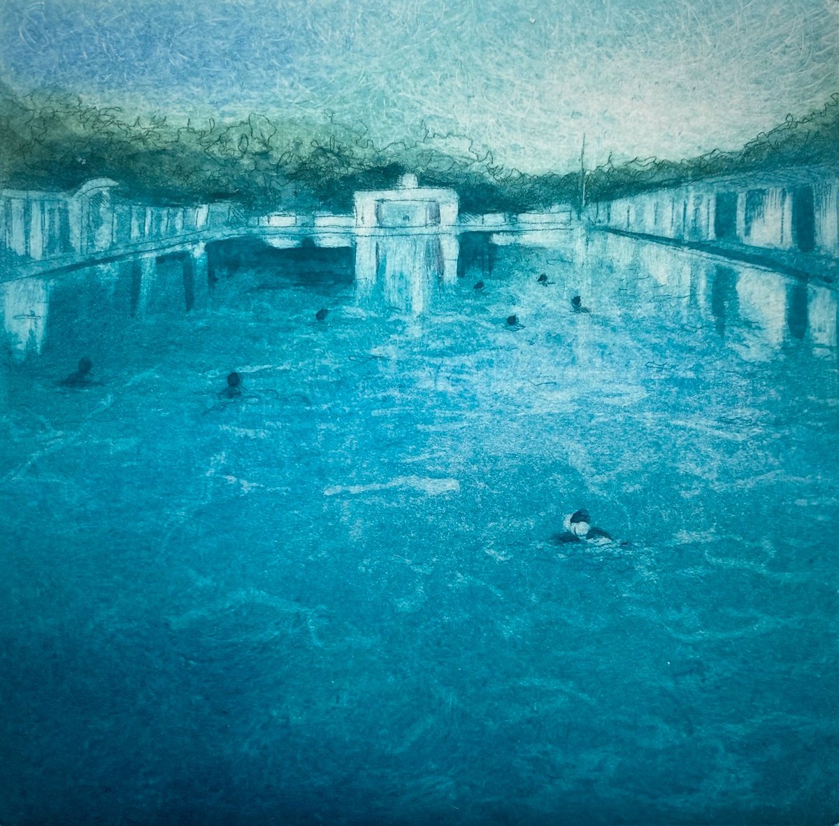 At the Lido, Tooting Bec by Rebecca Denton
