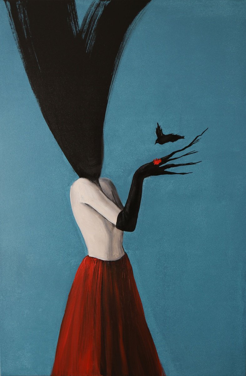 Surrealistic Oil Painting , Woman By Anzhelika Klimina, 24 X 35, Artwork For Sale On Artfinder