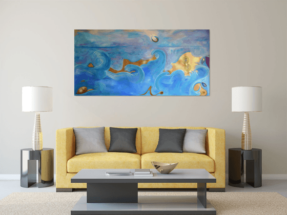 Big dancing party on the beach