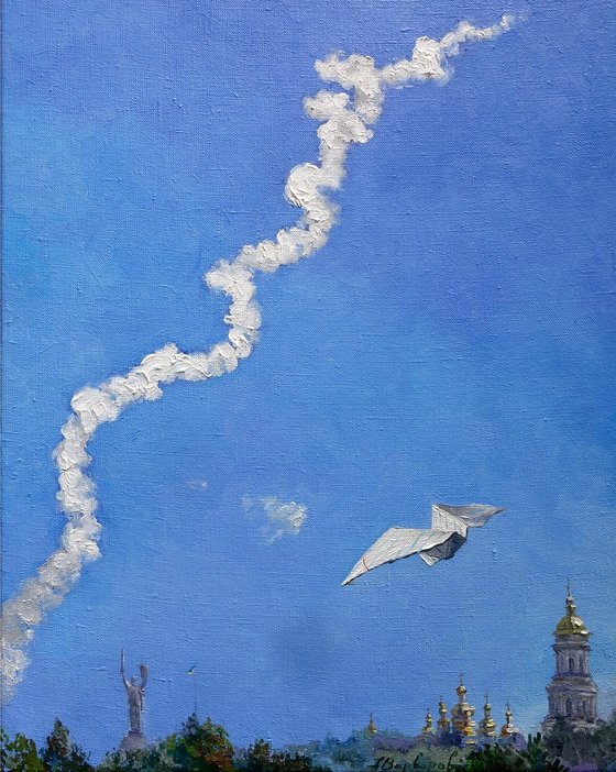 Oil painting Kyiv is my 2022 Varvarov Anatoly Viktorovich nVarv183