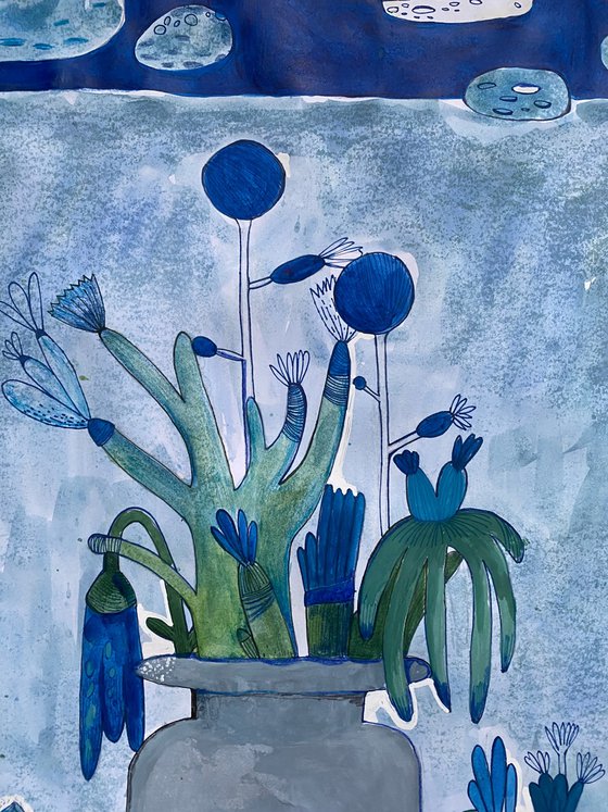 Blue vase