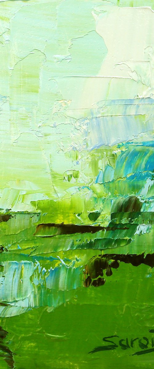 ref#:1149-10Q -10x10cm = 3.94 x 3.94" - nfr - Green Sea 3 by Saroja van der Stegen