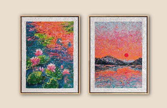 A Letter Written in Light - Framed diptych