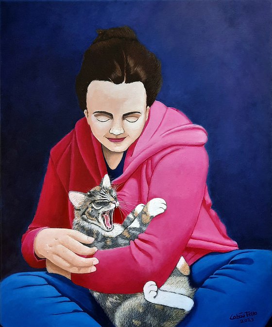 Woman With Cat
