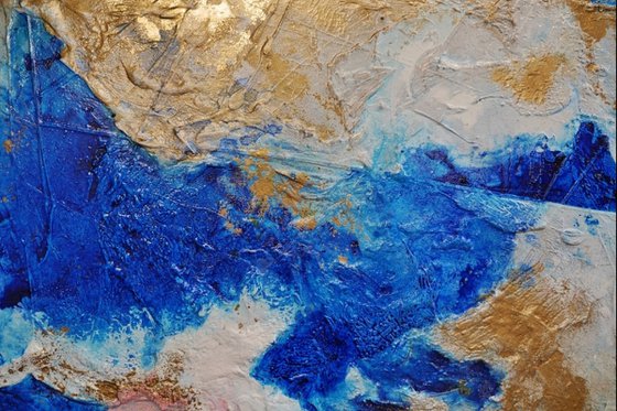 Blue Utopia 180cm x 100cm Blue Abstract Art