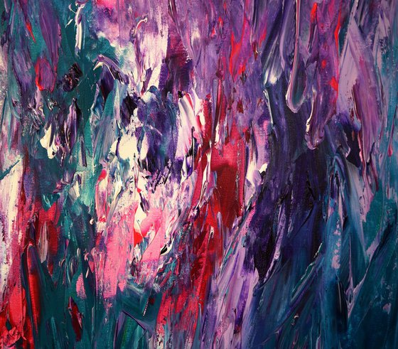 Magenta Turquoise Abstraction XXL 1