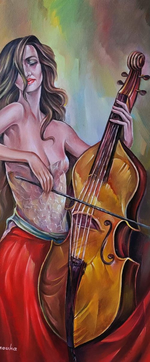 Beautiful cellist by Raphael Chouha