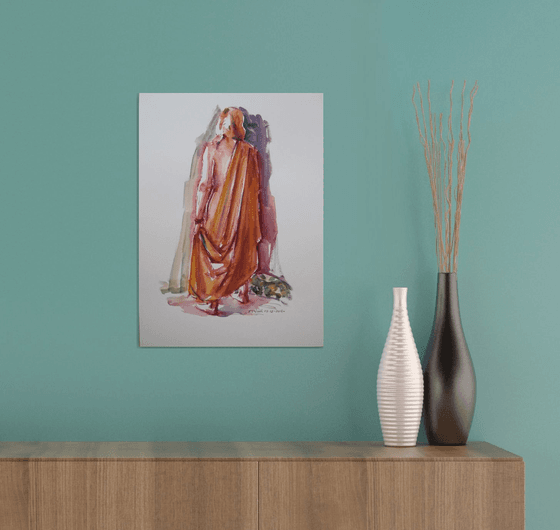 Draped nude