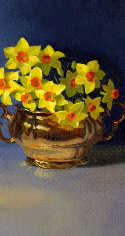 Narcissi - Framed by Carole Griffin RBA (Royal Society of British Artists)