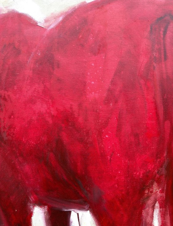 Red horse. The hole