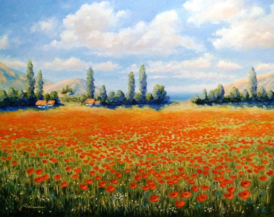 Poppy field 100х80 см