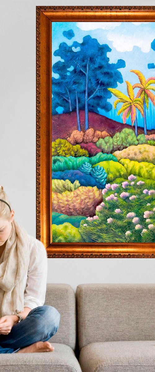 Landscape With Two Palms by Suren Ter-Avakian