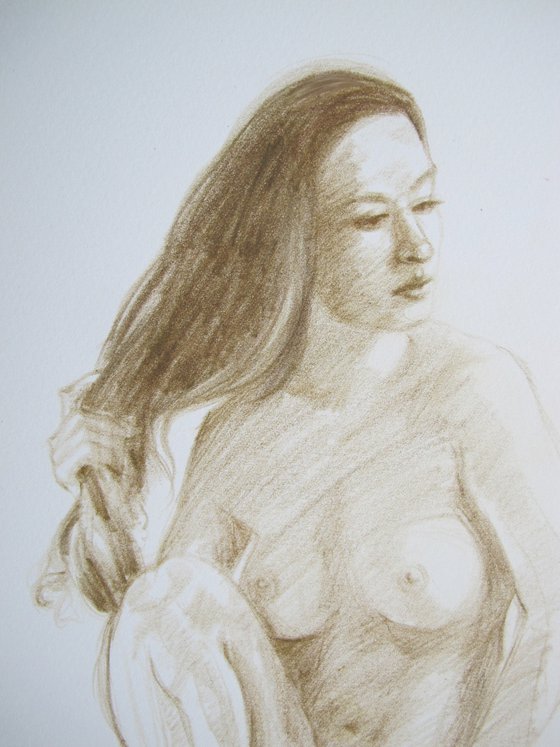 Seated female nude