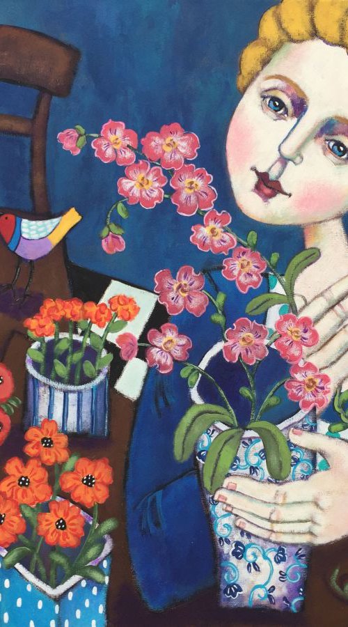 Le  Belle  Fleuriste; Private Commission for Marcie Doyle by Holly Wojahn
