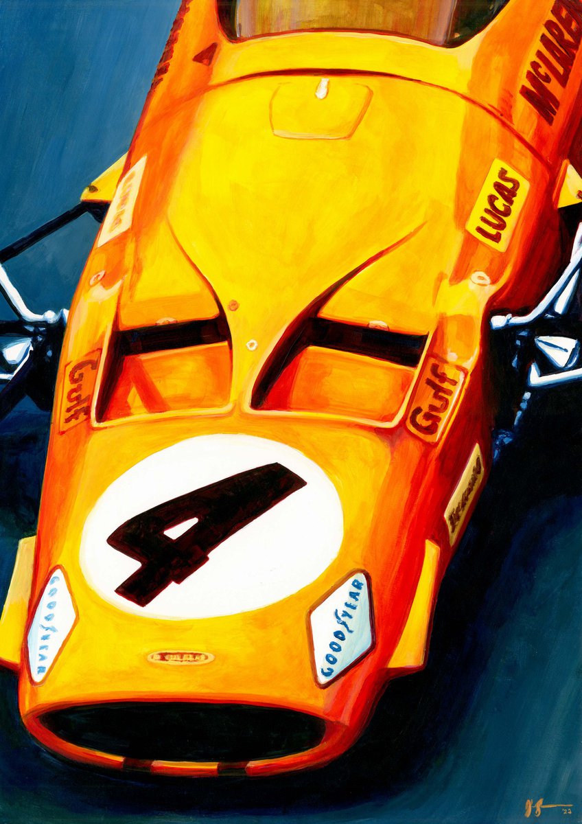 Bruce Mclaren - 1969 Monaco Grand Prix - Mclaren Cosworth M7C By Alex Stutchbury, 18 X 25, Artwork For Sale On Artfinder
