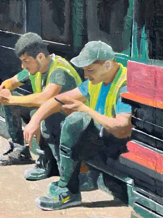 Guys Taking A Break In The Sun