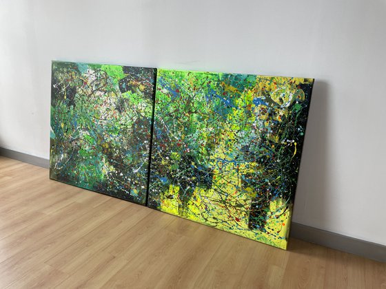 Diptych-Emerald Ethereal