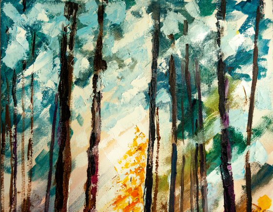 " Trees in the sun " Autumn landscape