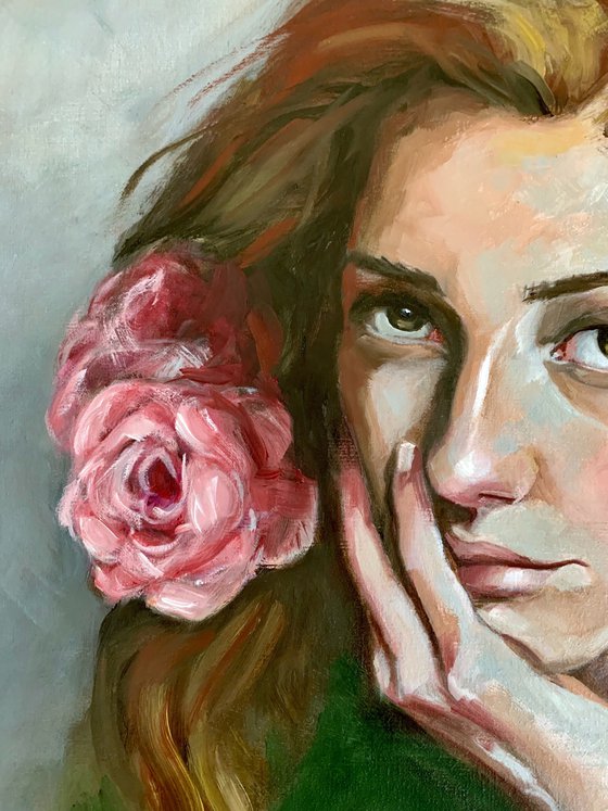 The girl with the Rose