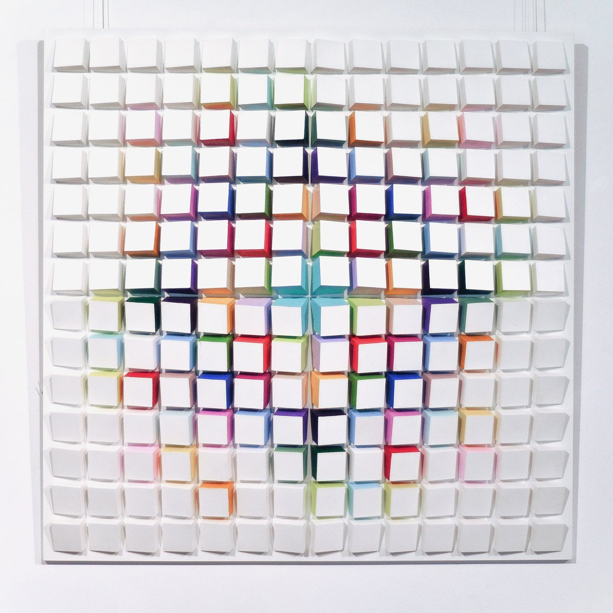 Geometric Abstract Relief By Andrij Savchuk, 39 X 39, Breath, Part 1, Original Artwork