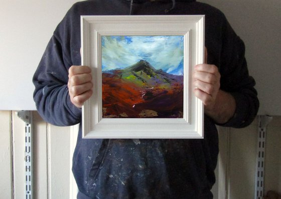 Heather Fell, English mountain landscape painting.