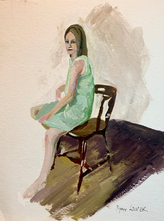 Woman In A Green Dress