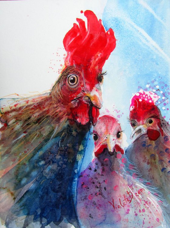 Roasted Chicken with Potatoes?!!, No. 3 Watercolour by Violeta ...